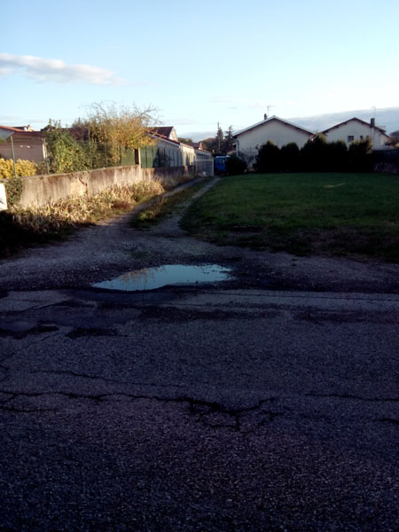 chemin sans gabion